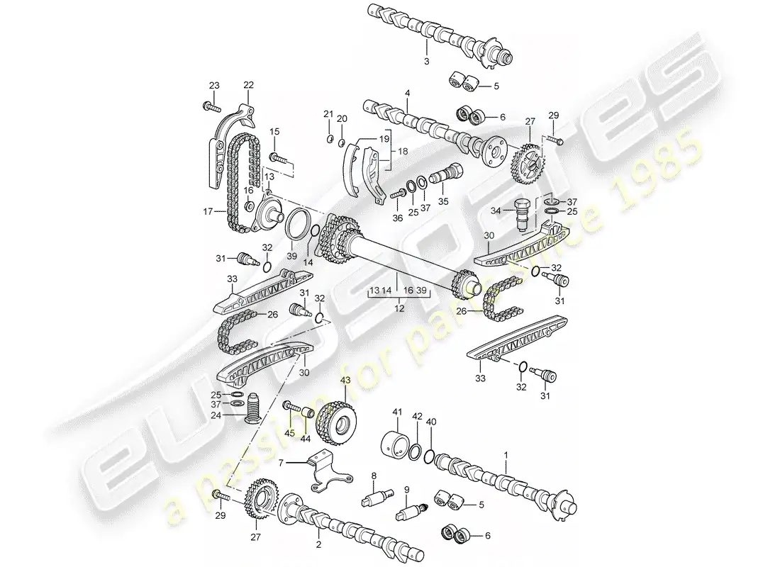 porsche 2006 (997-1) camshaft parts diagram