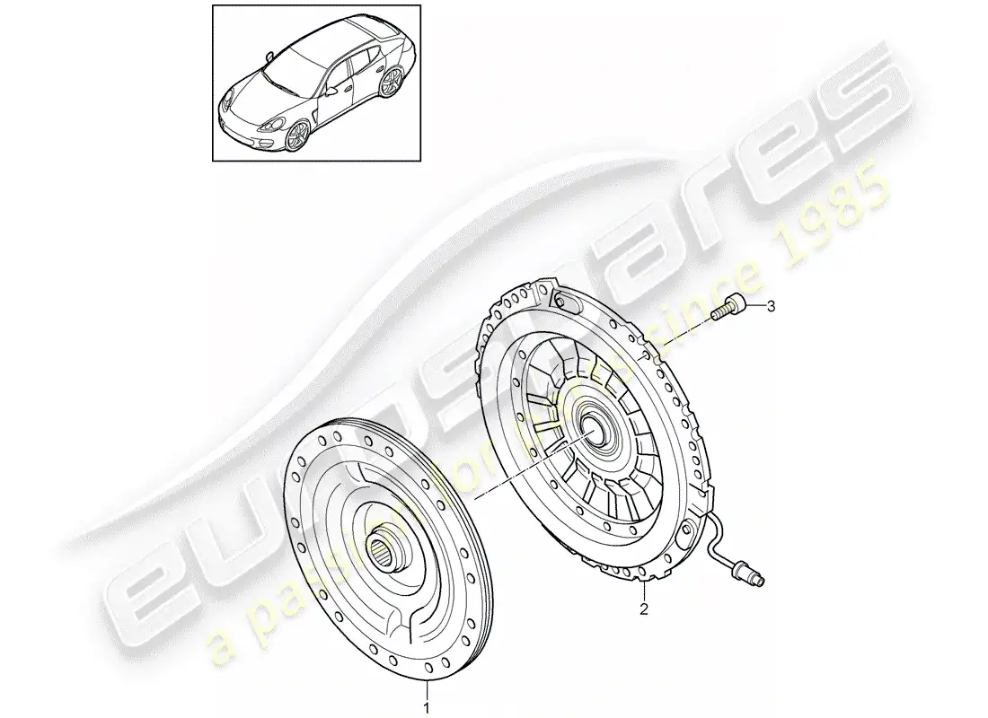 porsche 2014 (panamera 970) clutch parts diagram