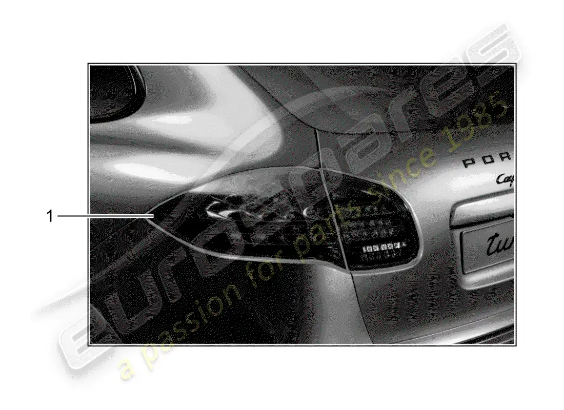 porsche 2014 (tequipment cayenne) rear light parts diagram