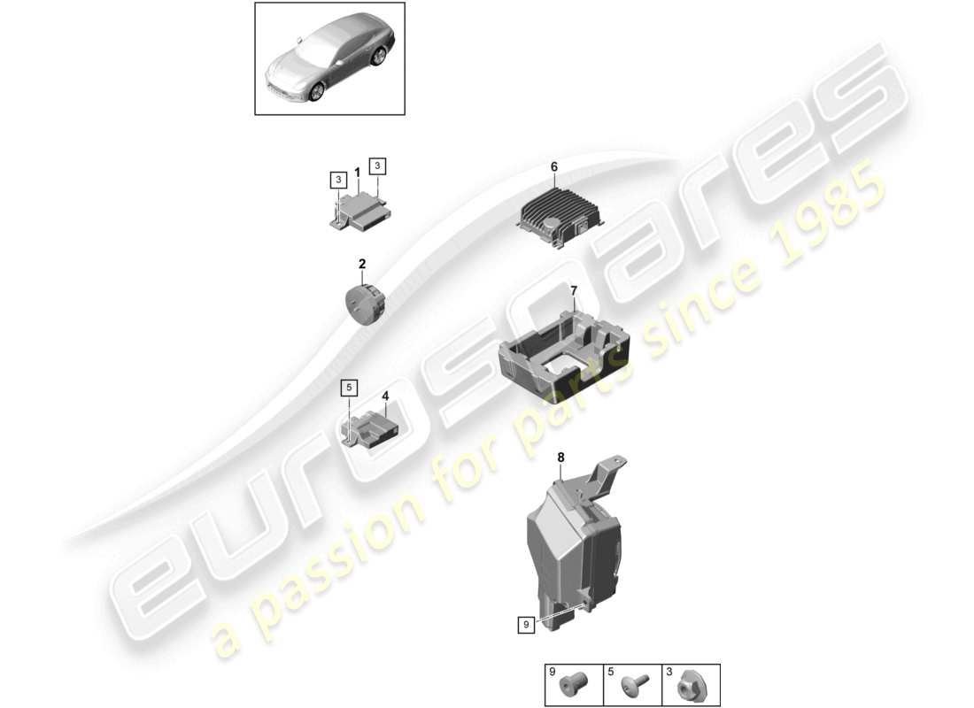 porsche 2021 (panamera 971-1) control unit for engine noise production noise generator part diagram