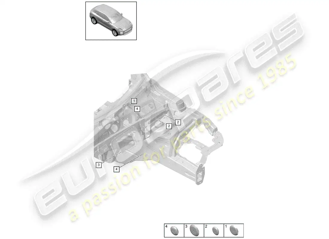 porsche 2020 (macan) plug part diagram