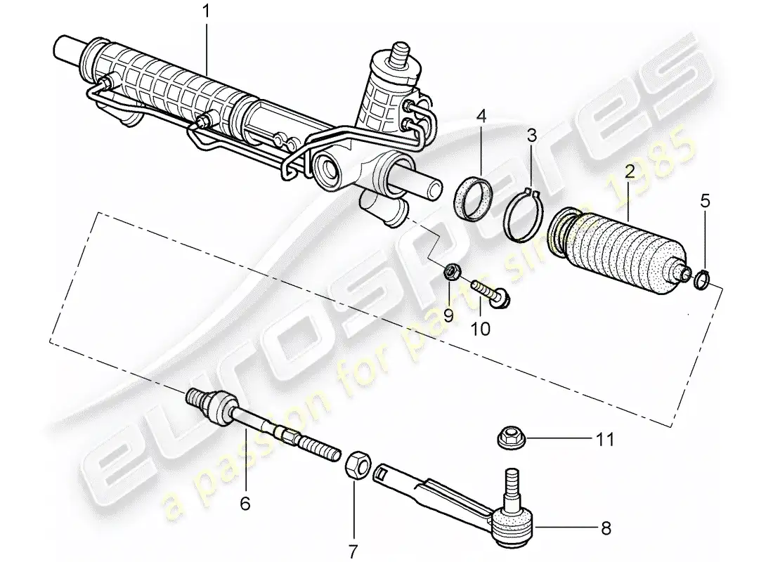 porsche 2007 (997-1 turbo / gt2) power steering parts diagram