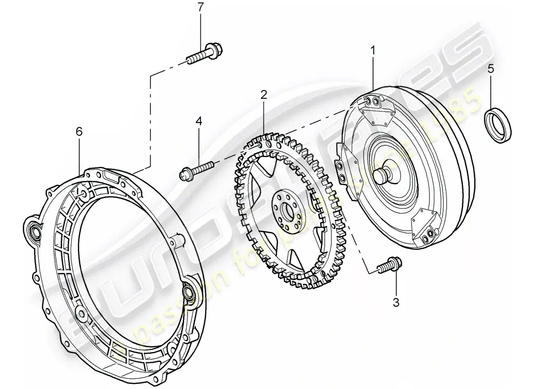 porsche 2008 (997-1 turbo / gt2) tiptronic parts diagram