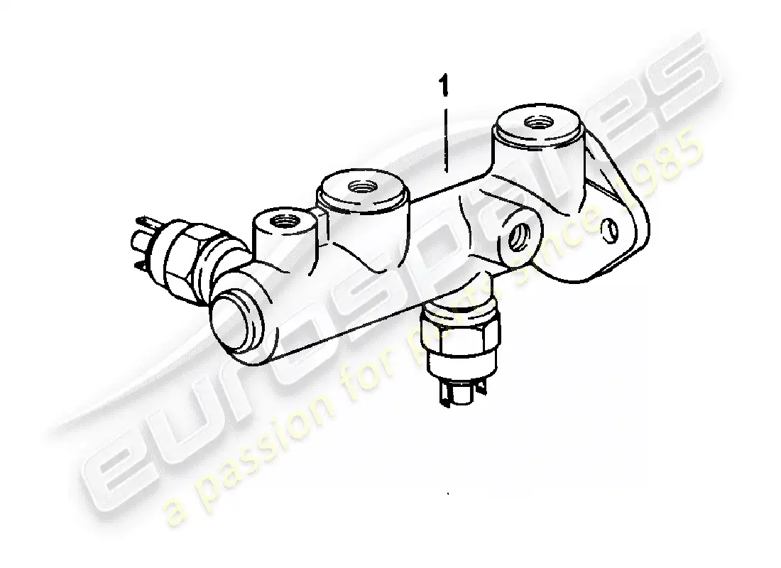 porsche 1982 (924) brake master cylinder parts diagram