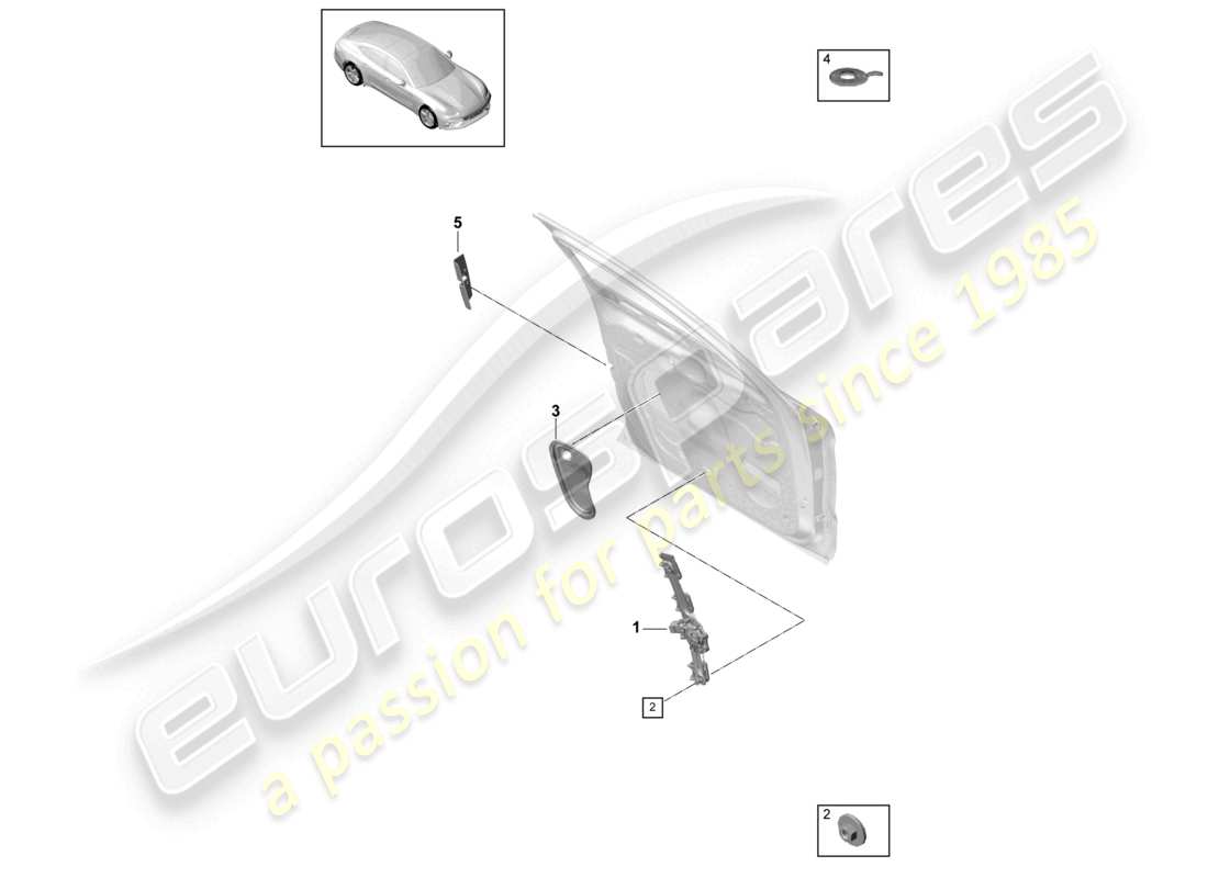 porsche 2021 (panamera 971-1) window regulator front door part diagram
