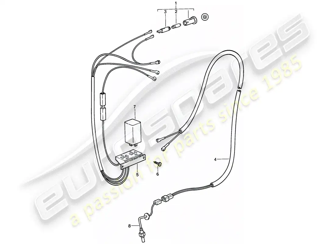 porsche 1989 (911) emission control parts diagram