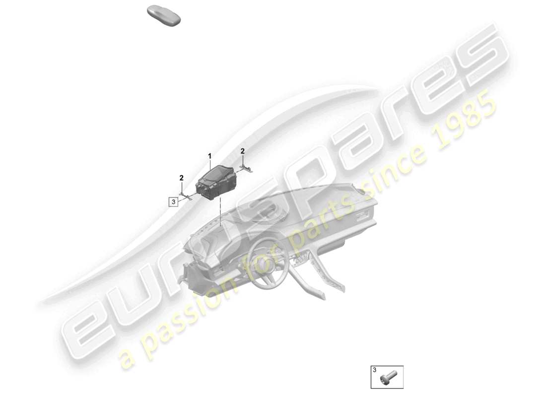 porsche 2026 (taycan 9j1-2) head-up display part diagram