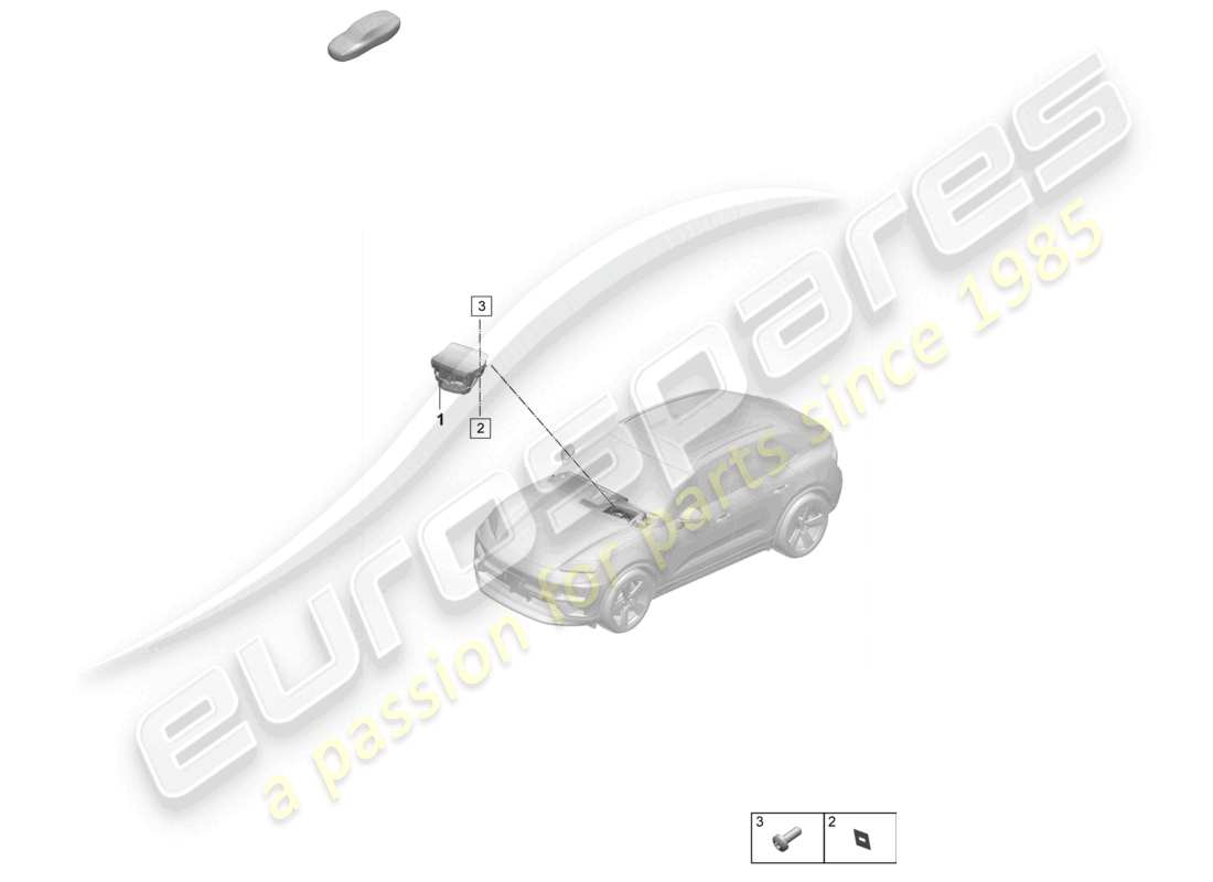 porsche 2025 (macan-e) head-up display parts diagram