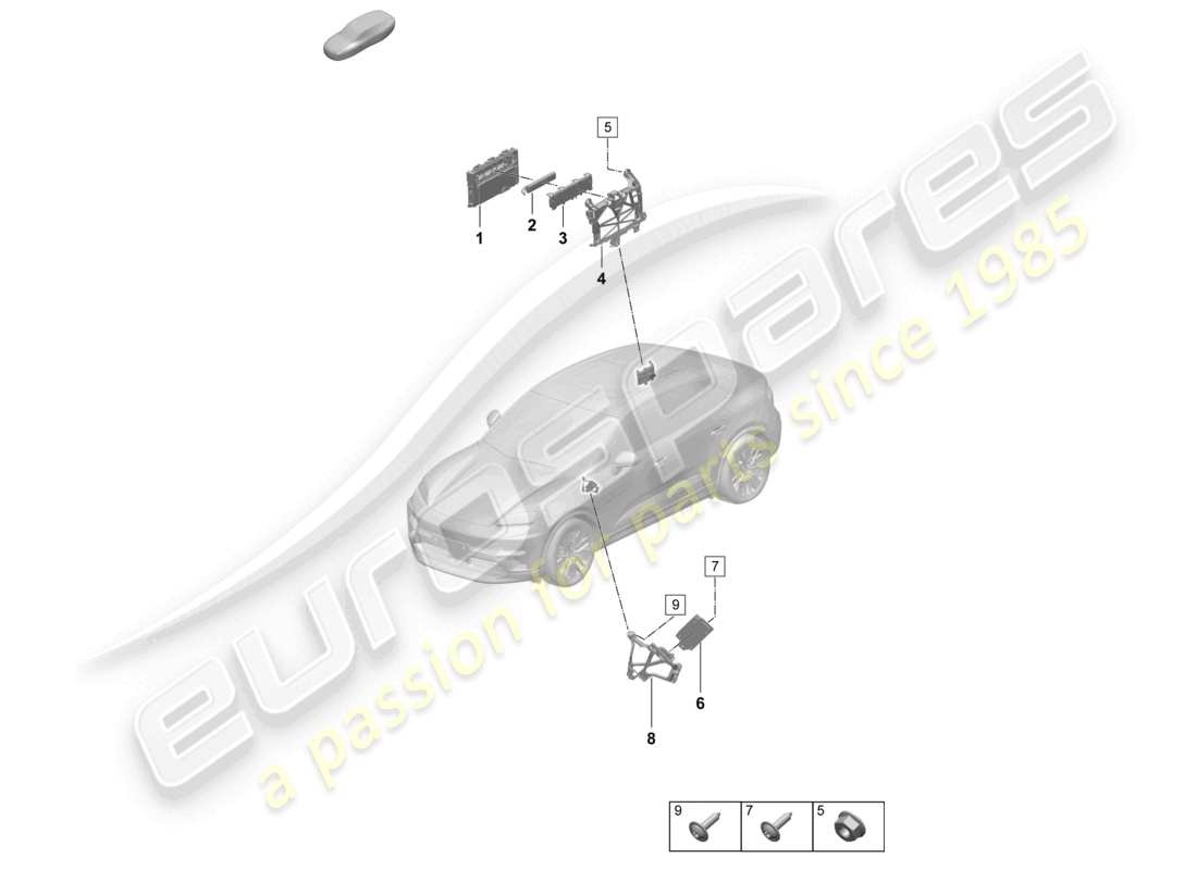 porsche 2025 (macan-e) for models with telephone and emergency call part diagram