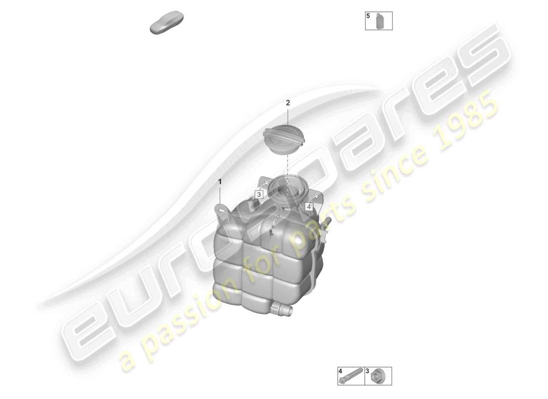 porsche 2020 (taycan 9j1-1) coolant expansion tank part diagram