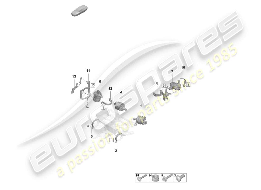 porsche 2020 (taycan 9j1-1) coolant pump d >>- mj 2020 part diagram