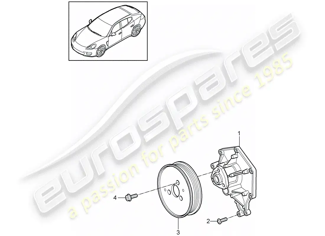 porsche 2016 (panamera 970) water pump parts diagram