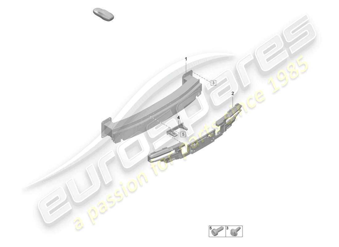 porsche 2022 (taycan 9j1-1) bumper carrier rear part diagram