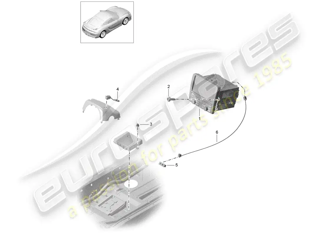 porsche 2016 (981 cayman gt4) operating unit parts diagram