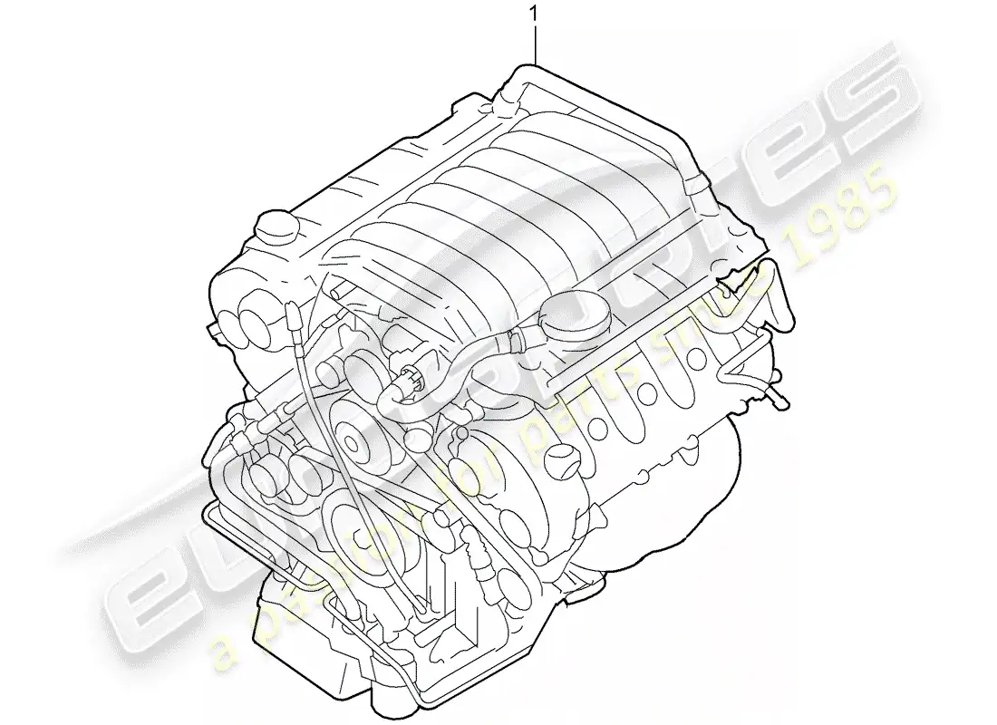 porsche 2009 (cayenne e1 9pa) replacement engine part diagram