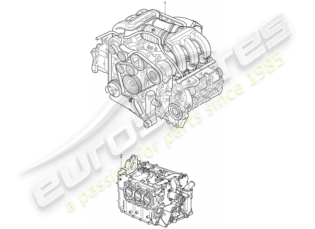porsche 2008 (987 cayman) replacement engine parts diagram