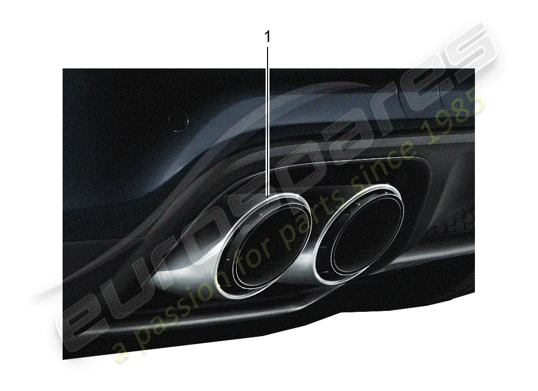 porsche 2012 (tequipment cayenne) tailpipe parts diagram