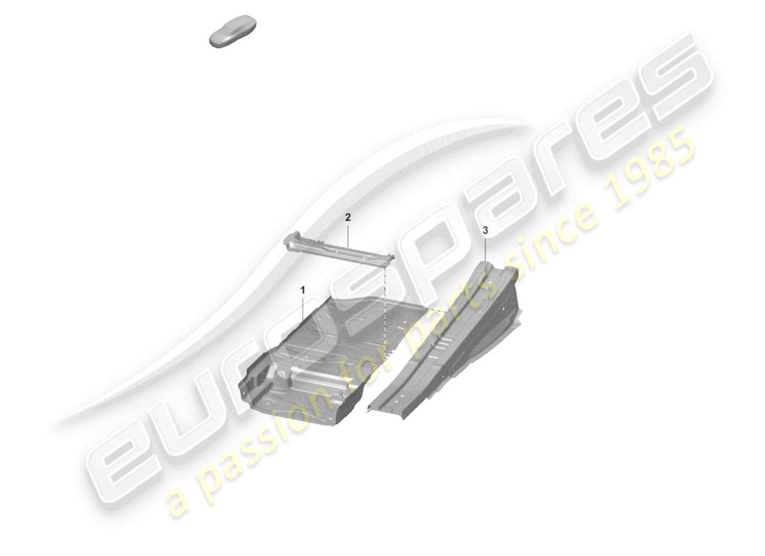 porsche 2023 (taycan 9j1-1) bottom plate front seat support tunnel part diagram