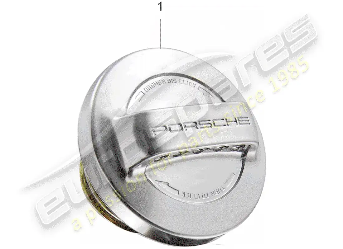 porsche 2018 (accessories) fuel tank cap - aluminium look parts diagram