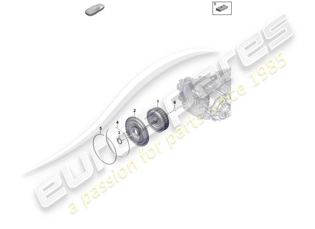 porsche 2023 (992-1 gt3/rs/st) 7-speed dual clutch gearbox - pdk - clutch for dual clutch gearbox part diagram