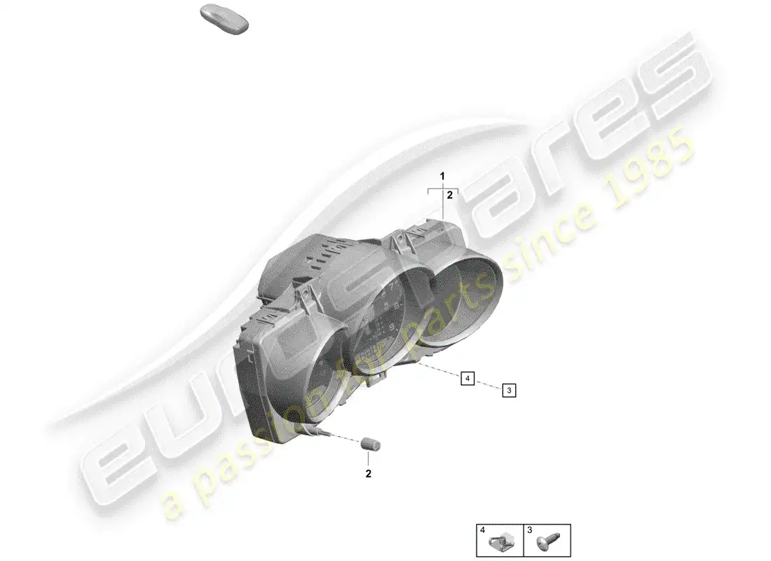 porsche 2019 (718 boxster spyder) instrument cluster parts diagram