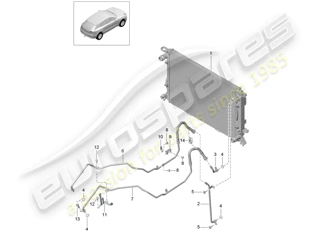 porsche 2015 (macan) - pdk - parts diagram