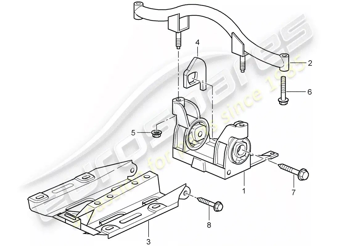porsche 2008 (997-1 gt3) transmission suspension parts diagram