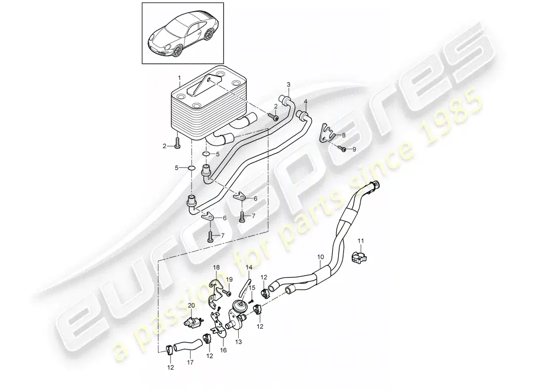 porsche 2010 (997-2) - pdk - parts diagram