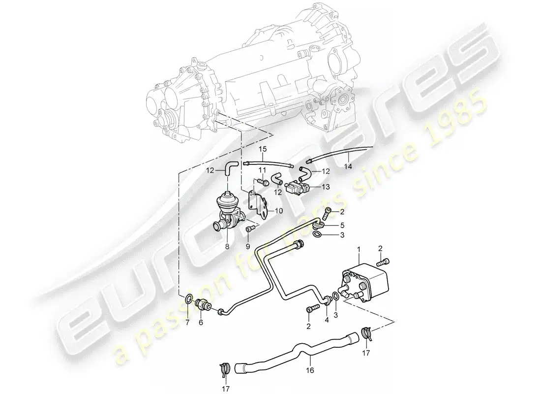 porsche 2007 (997-1) tiptronic parts diagram