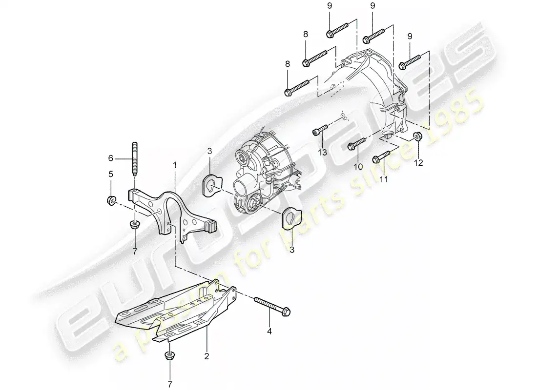 porsche 2007 (997-1) manual gearbox parts diagram
