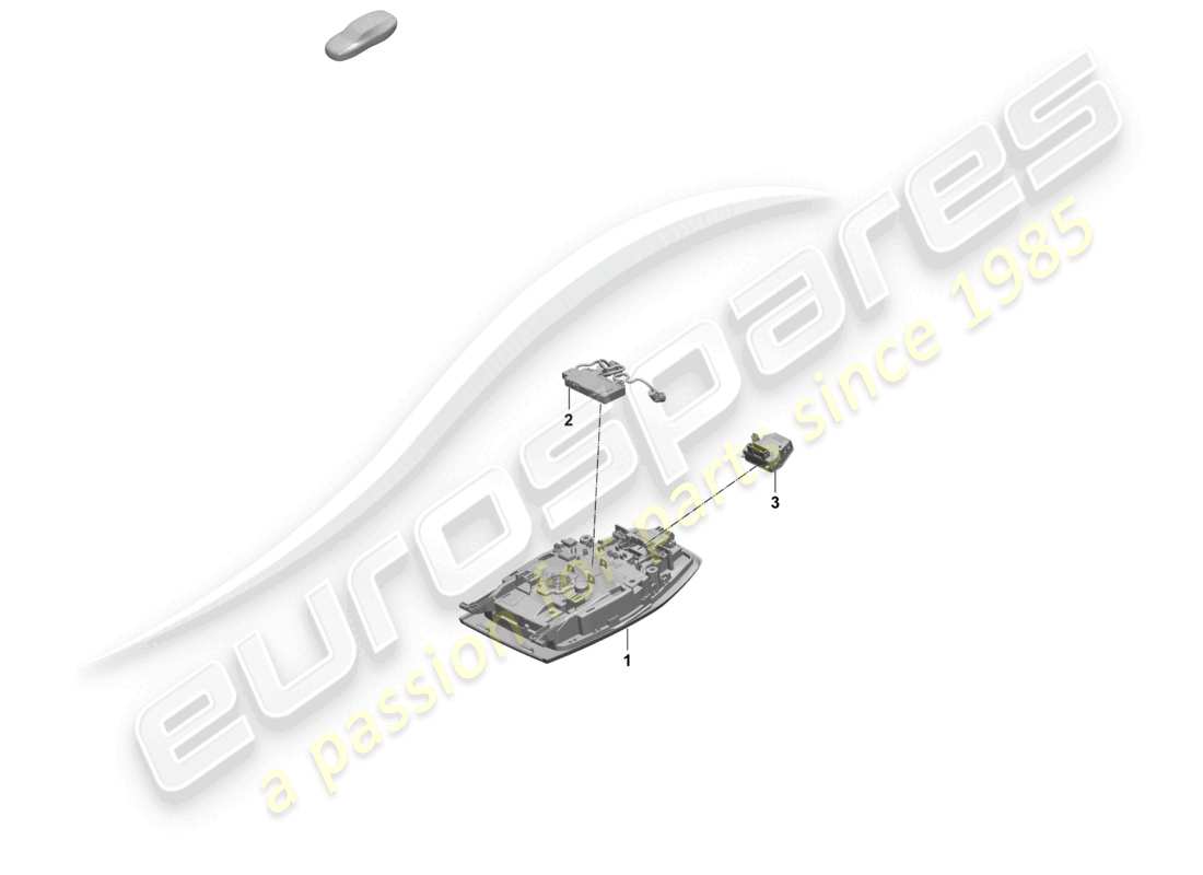 porsche 2025 (macan-e) roof console parts diagram