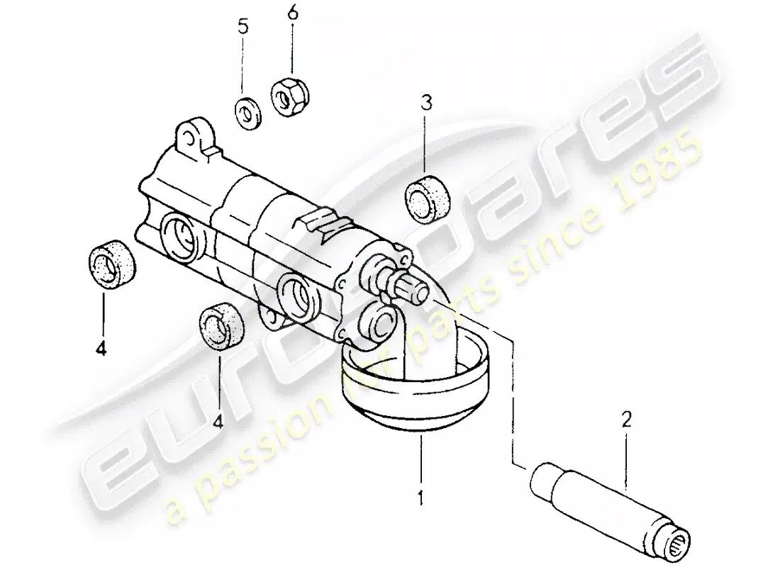 porsche 1990 (964) oil pump parts diagram