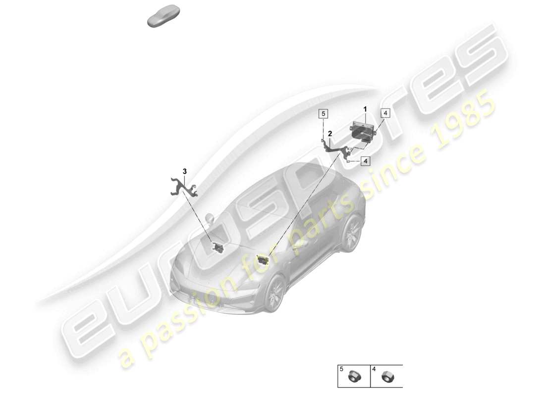 porsche 2025 (taycan 9j1-2) control unit for online services part diagram