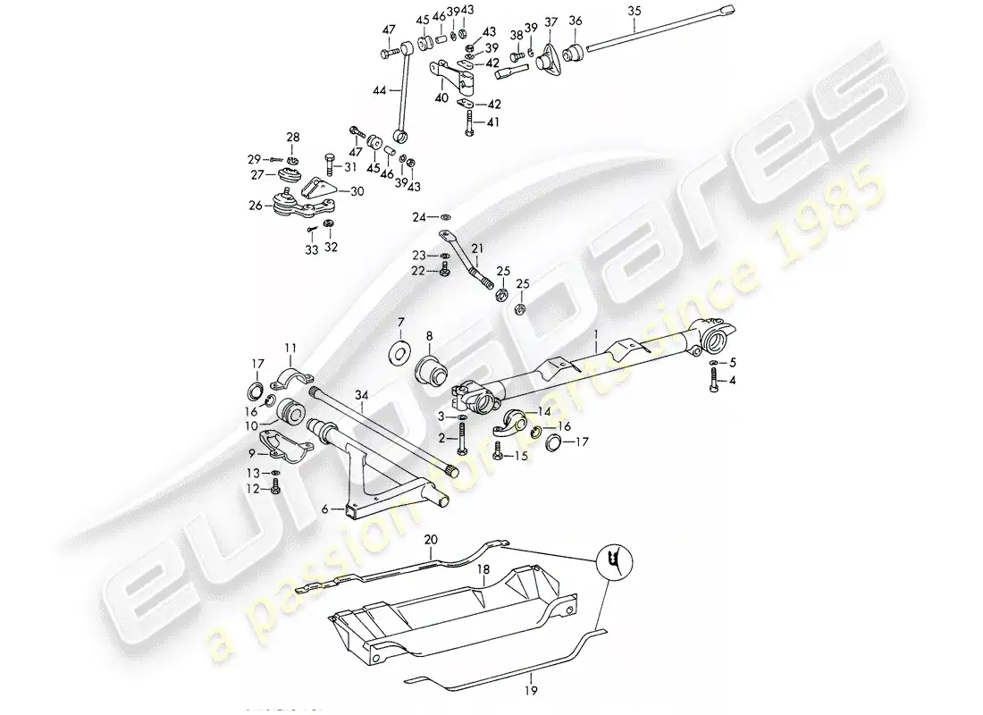porsche 1968 (911/912) front axle - stabilizer - d >> - mj 1967 parts diagram