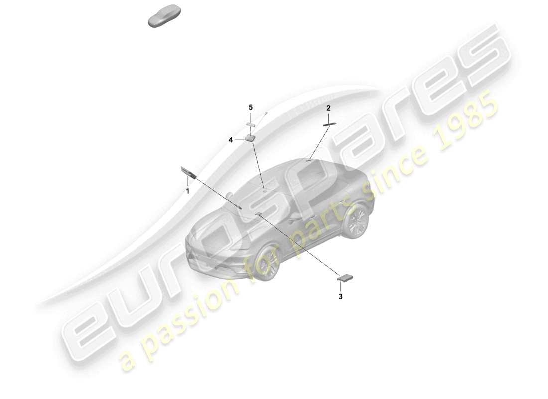 porsche 2025 (macan-e) control units chip card reader for road toll system part diagram