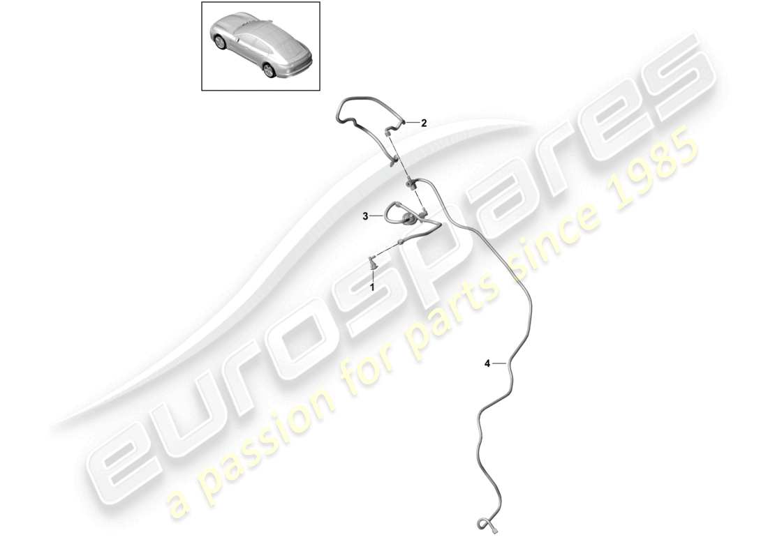 porsche 2022 (panamera 971-2) water jet rear window wiper part diagram