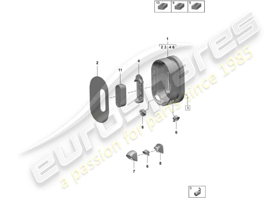 porsche 2025 (taycan 9j1-2) charging station part diagram