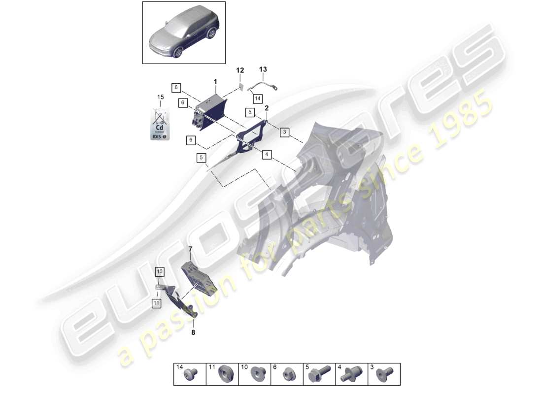 porsche 2024 (cayenne e3 9ya/9yb) charger for high-voltage battery heat exchanger part diagram