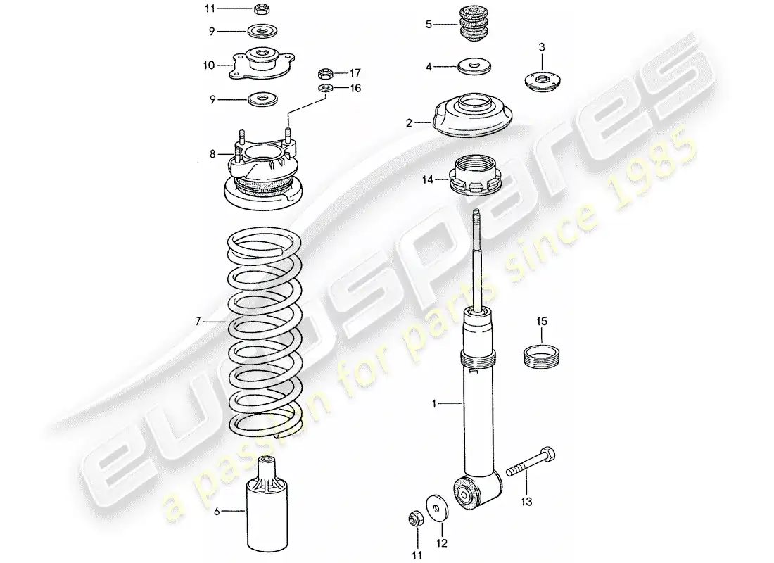 porsche 1990 (928) suspension parts diagram