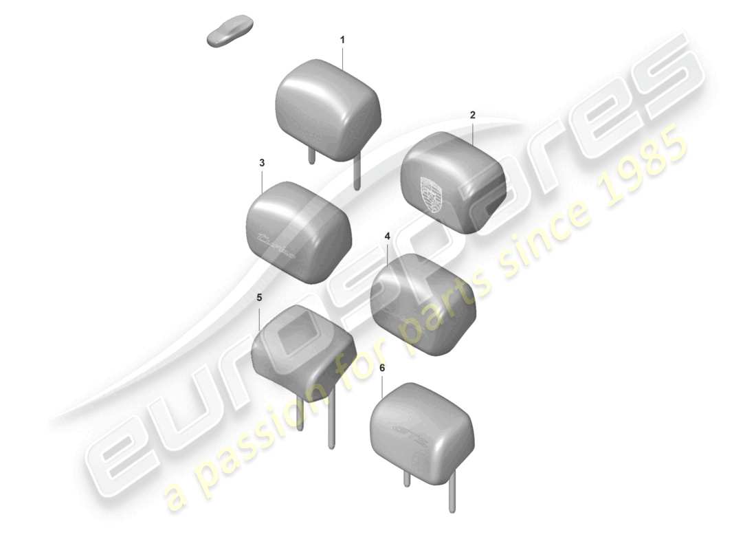 porsche 2022 (taycan 9j1-1) head restraint part diagram