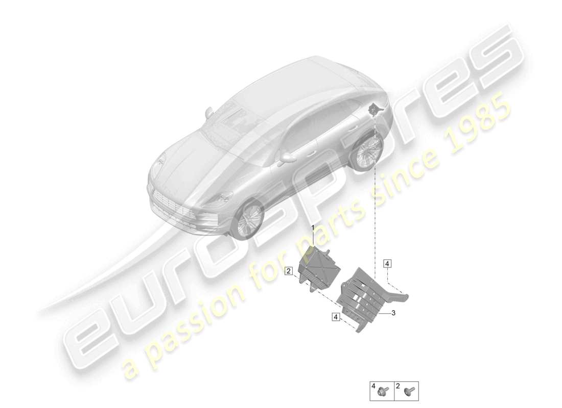porsche 2021 (macan) amplifier for sound system parts diagram