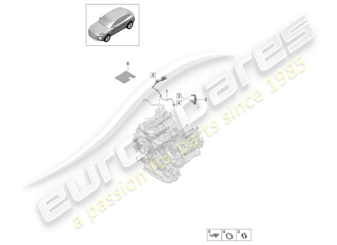 porsche 2021 (macan) breather line fuel tank parts diagram