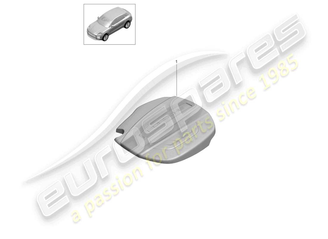 porsche 2021 (macan) engine cover engine bay parts diagram