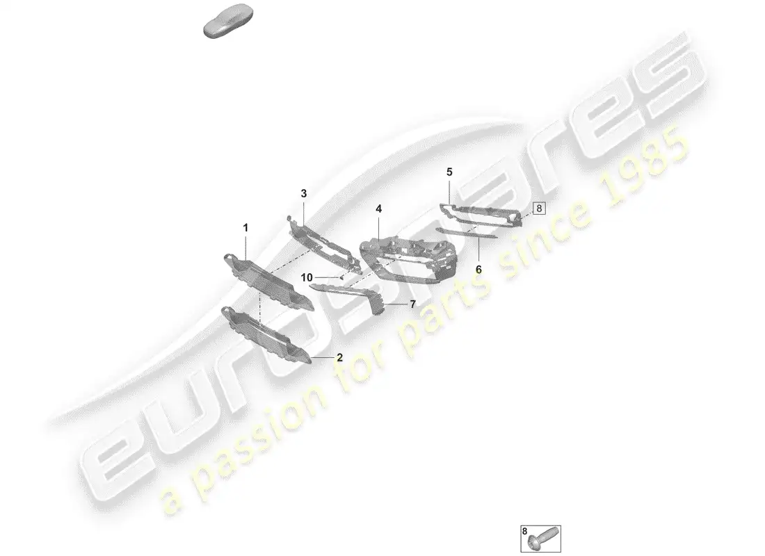 porsche 2019 (992-1) air duct parts diagram