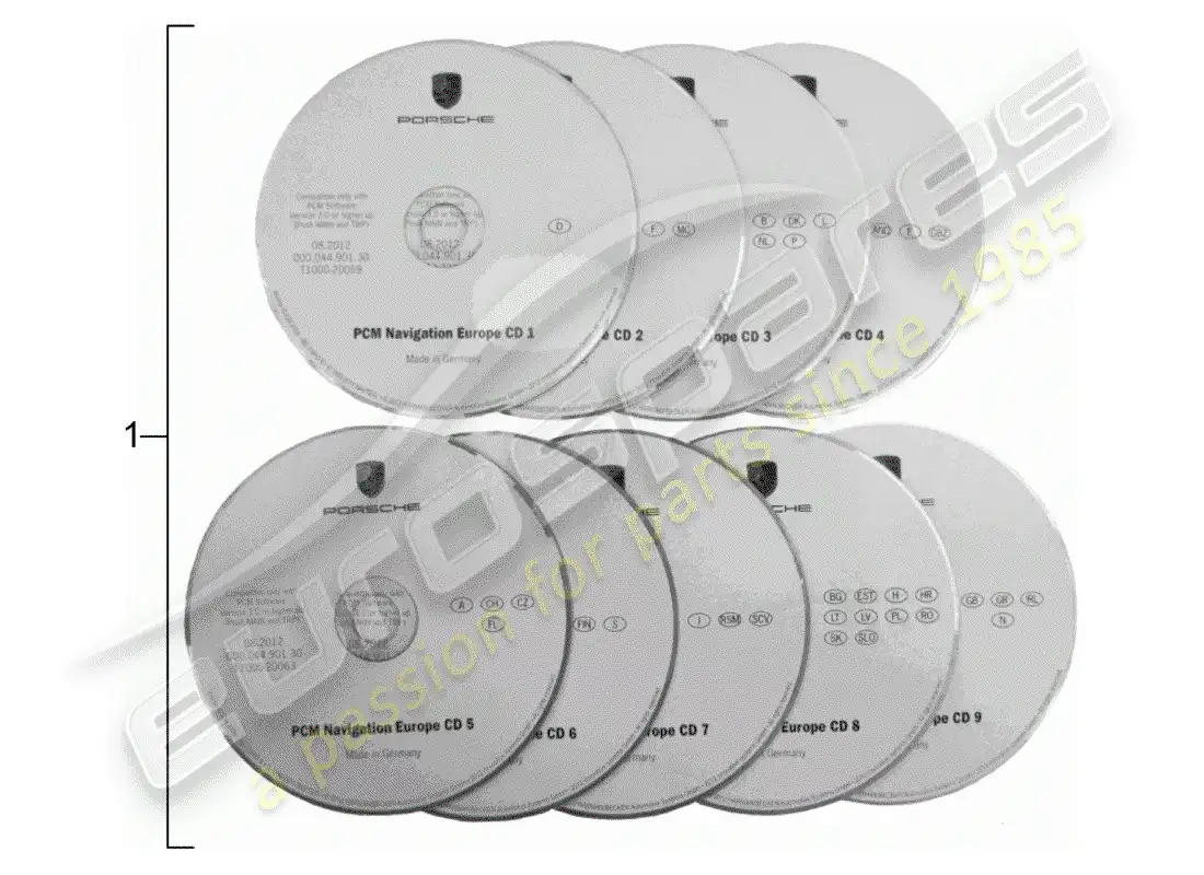 porsche 2006 (tequipment) navigation parts diagram