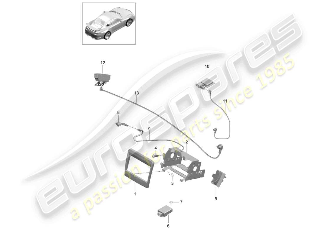 porsche 2021 (991-2 r/gt3/rs) electric parts for navigation system preparation j.. japan d >>- mj 2017 part diagram