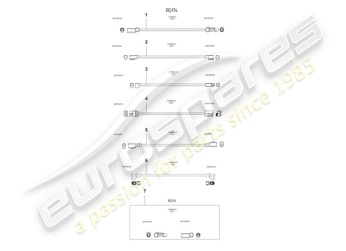 porsche 2025 (taycan 9j1-2) repair set for aerial- wires part diagram