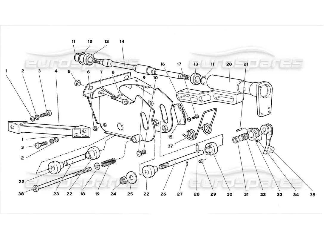 lamborghini diablo gt (1999) steering parts diagram
