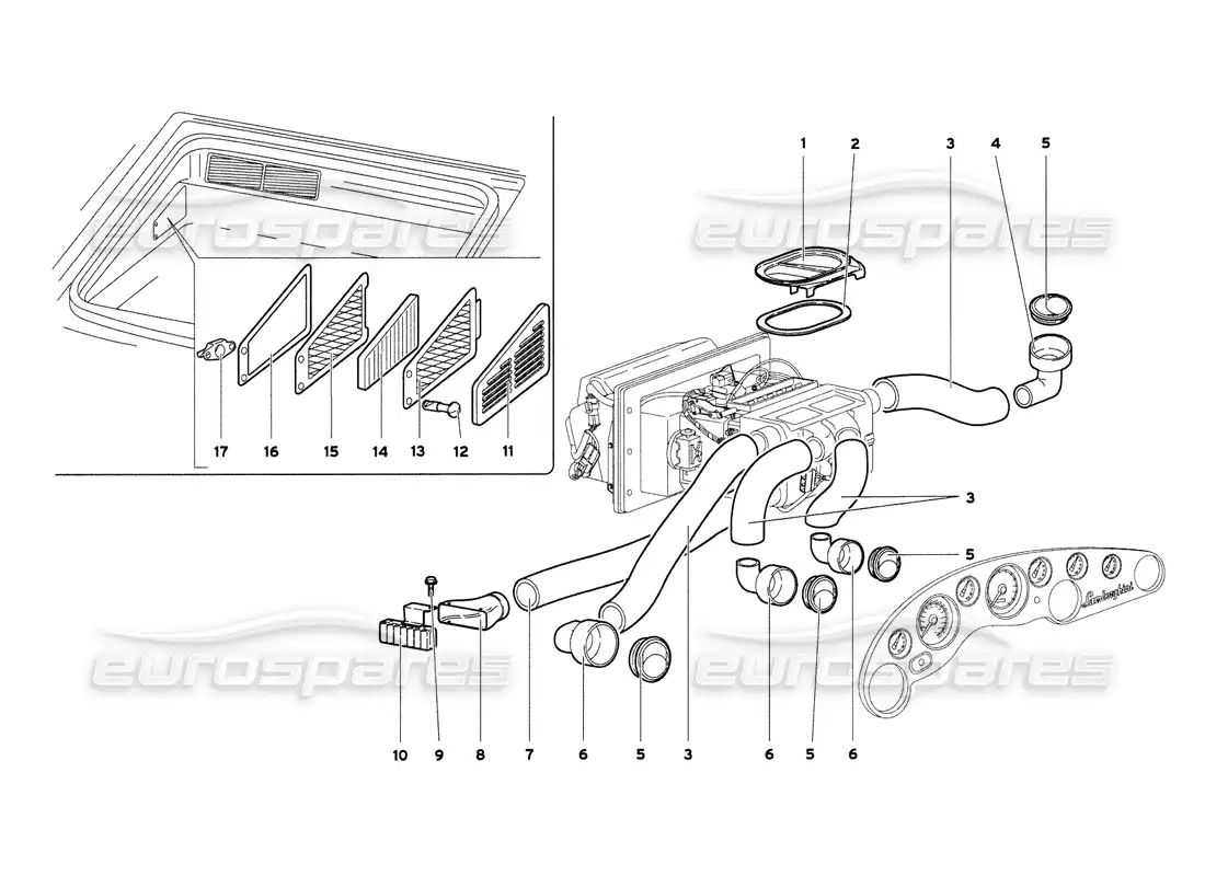 lamborghini diablo 6.0 (2001) climate control parts diagram