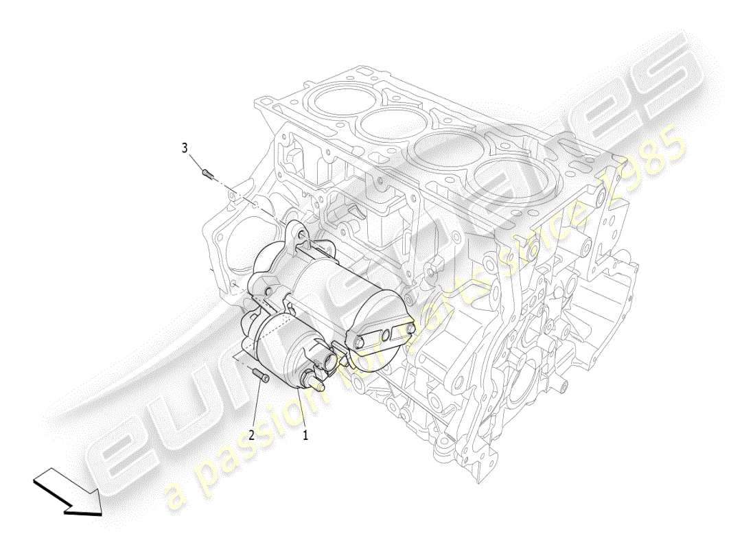 maserati ghibli (2021) electronic control: engine ignition part diagram